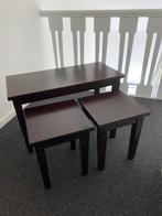 Salontafel / bijzet driedelig (massief), Ophalen, Minder dan 50 cm, 50 tot 100 cm, Teakhout