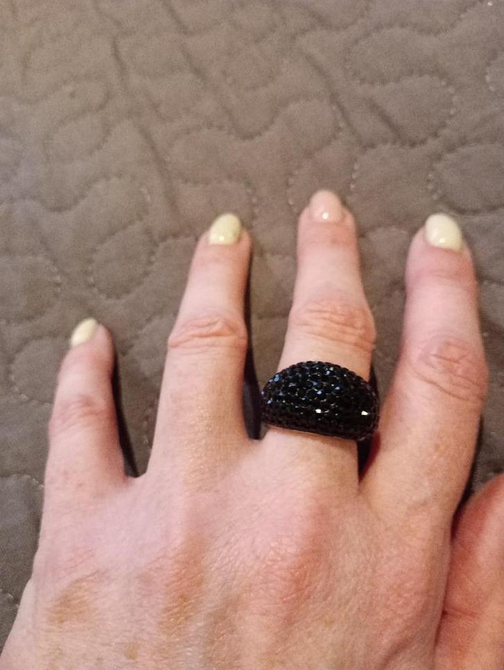 Prachtige ring, maat 52, Bijoux, Sacs & Beauté, Bagues, Comme neuf, Femme, Fer ou Acier, Enlèvement ou Envoi