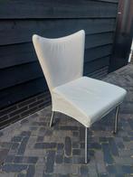 7x wit leren eetkamerstoelen., Huis en Inrichting, Ophalen, Gebruikt, Wit, Leer