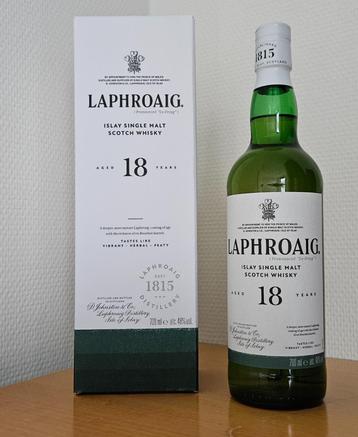 Laphroaig 18 jaar, 2024, whisky (+sample) disponible aux enchères