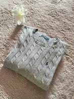 Pull torsadé ras de cou Ralph Lauren gris taille L old money, Ophalen, Maat 52/54 (L), Ralph Lauren, Zo goed als nieuw