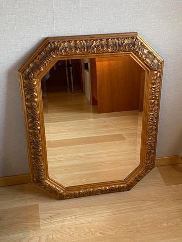 Miroir doré octogonal vintage - 85X60cm