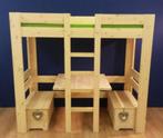 Hoogslaper met tafel en bankjes in 2 stappen een stapelbed !, Ophalen of Verzenden, Nieuw, Hoogslaper