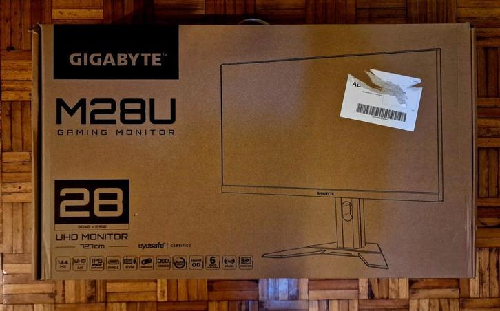 28 inch 4K 144Hz Gigabyte M28U monitor, Computers en Software, Monitoren, Zo goed als nieuw, 101 t/m 150 Hz, DisplayPort, HDMI