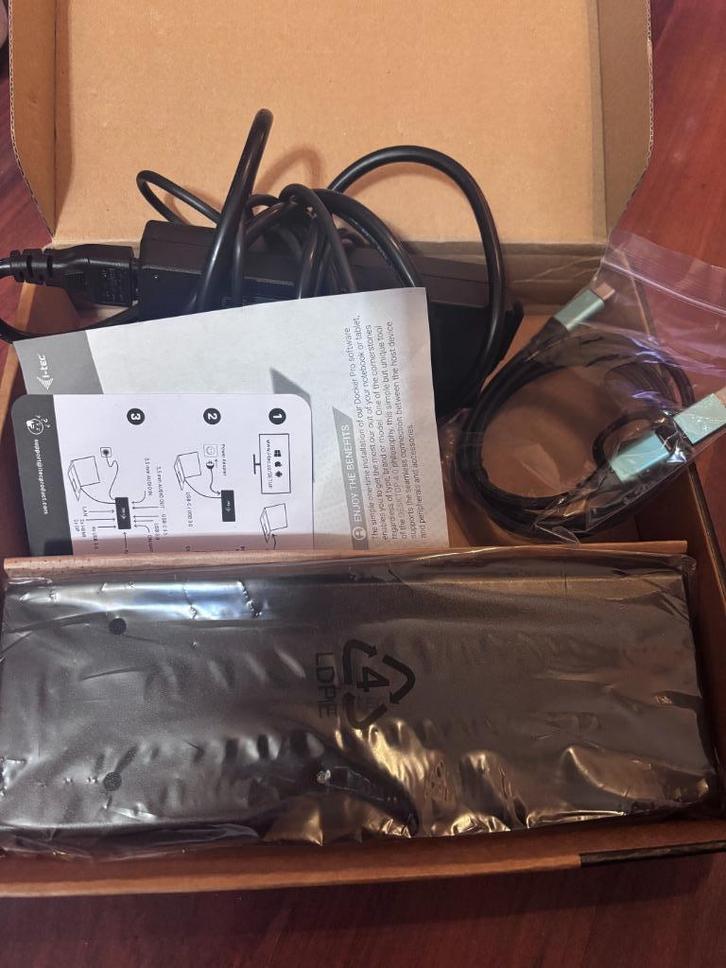 i-tec CADUAL4KDOCKPD USB-C Dock + Power Delivery - UNUSED, Computers en Software, Dockingstations, Nieuw, Docking station, Ophalen