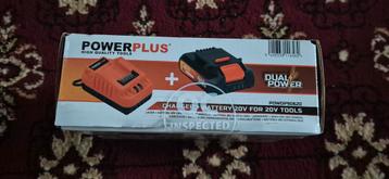 Powerplus dual 20v batterij en oplader, splinternieuwe
 beschikbaar voor biedingen