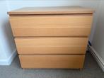 IKEA MALM ladekast – 3 lades – wit eikenfineer – TOPSTAAT, Huis en Inrichting, Kasten | Ladekasten, Ophalen, Zo goed als nieuw
