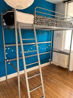 Lit mezzanine en métal gris clair, Maison & Meubles, Une personne, Enlèvement, Utilisé, 200 cm