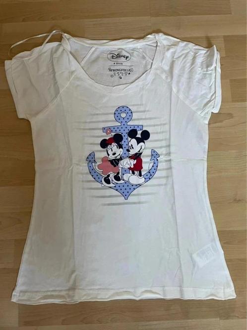 T-shirt mickey mouse dames springfield, Kleding | Dames, T-shirts, Zo goed als nieuw, Maat 38/40 (M), Wit, Korte mouw, Ophalen of Verzenden