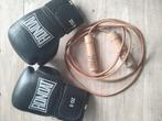 Bokshandschoenen + springtouw leder., Sport en Fitness, Boksen, Ophalen of Verzenden, Nieuw, Bokshandschoenen
