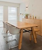 Uitschuifbare tafel met 6 stoelen en bank, Huis en Inrichting, Tafels | Eettafels, Ophalen, Zo goed als nieuw