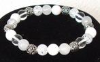 Armband van halfedelsteen in wittinten, Handtassen en Accessoires, Armbanden, Met edelsteen, Verzenden, Wit, Nieuw