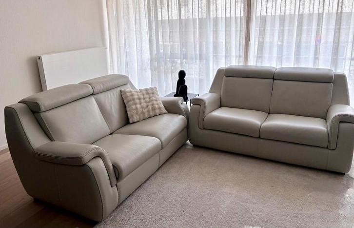 DUURZAAM LEDEREN SALON, Huis en Inrichting, Zetels | Zetels, Gebruikt, Tweepersoons, 150 tot 200 cm, 75 tot 100 cm, Leer, Ophalen