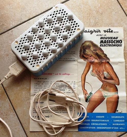Vintage apparaat "MASSOCHO" - Retro elektrische stimulator, Sport en Fitness, Massageproducten, Zo goed als nieuw, Apparaat, Ophalen of Verzenden