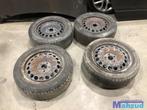 VW AUDI SEAT SKODA 5X112 16 inch stalen velgen winterbanden, Auto-onderdelen, Banden en Velgen, Gebruikt, Band(en)