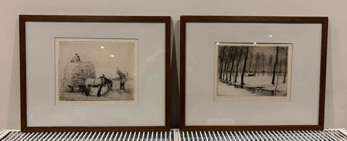 2 x Romain Malfliet - het Waasland, Antiek en Kunst, Kunst | Litho's en Zeefdrukken, Ophalen of Verzenden