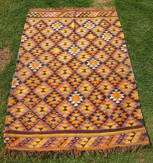 Zeldzaam oud klein kelimtapijt uit de jaren 30, Antiek en Kunst, Antiek | Tapijten, Tafelkleden en Textiel, Ophalen of Verzenden