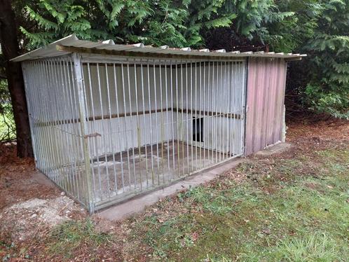 Metalen hondenhok met slaaphok+deurpaneel hondenren kennel, Dieren en Toebehoren, Hondenhokken, Hondenhok, Ophalen