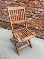 Terrasstoelen in teak (7 stuks), opplooibaar, Tuin en Terras, Tuinstoelen, Ophalen, Gebruikt, Teakhout, Inklapbaar