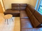 Canapé d’angle en cuir, Maison & Meubles, Enlèvement, Comme neuf, Cuir