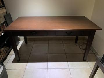 massief houten eetkamer tafel met 2 schuiven beschikbaar voor biedingen