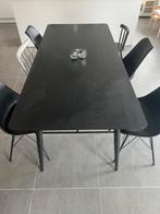 Tafel (zonder stoelen) met metalen onderstel, Ophalen, Gebruikt