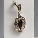 18K geelgouden hanger bezet met stenen, Ophalen of Verzenden, Zo goed als nieuw, Geel, Goud