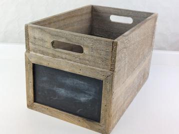 Wood Crate with Chalkboard