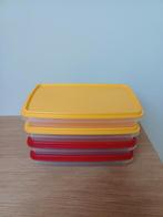 4 platte (brood)dozen Tupperware, Ophalen of Verzenden, Gebruikt, Rood, Bak of Kom