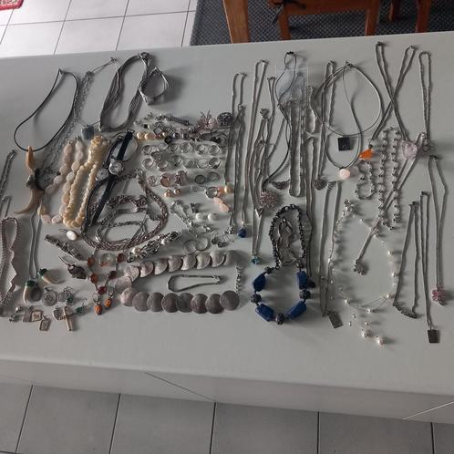 Zilver lot vintage juwelen 1,1kg, Handtassen en Accessoires, Antieke sieraden, Broche, Zilver, Ophalen of Verzenden