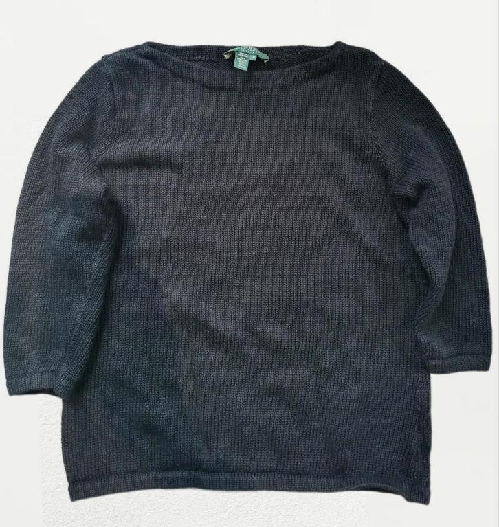 Ralph Lauren damestrui — Zwart — 3/4 mouwen, Kleding | Dames, Truien en Vesten, Zo goed als nieuw, Maat 38/40 (M), Zwart, Ophalen of Verzenden
