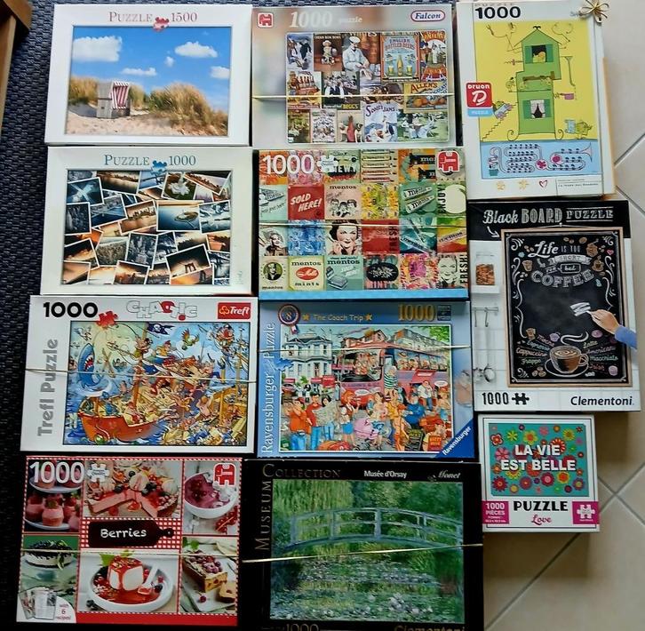 25 puzzles de 104 a 3000 pieces, Hobby & Loisirs créatifs, Sport cérébral & Puzzles, Utilisé, Puzzle, Enlèvement