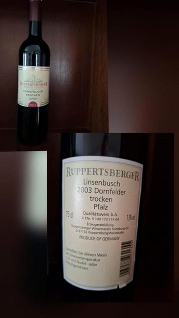 Ruppertsberger Dornfelder Trocken 2003 Pfalz
 beschikbaar voor biedingen