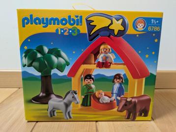 Kerststal playmobil 1.2.3 - 6786 beschikbaar voor biedingen