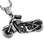 Pendentif en acier inoxydable en forme de moto, Bijoux, Sacs & Beauté, Enlèvement ou Envoi, Neuf