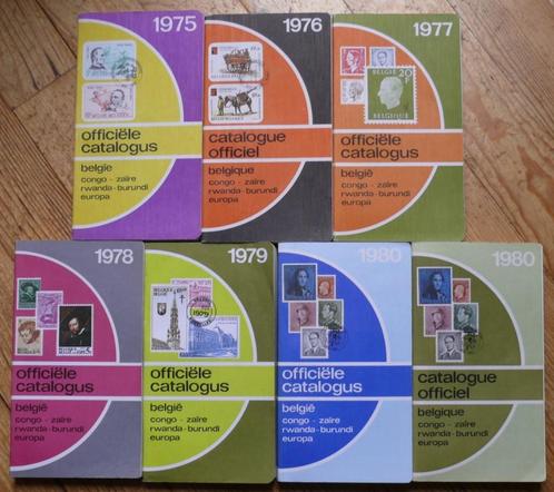 jaarcatalogi postzegels 1975 tot 1980, Boeken, Catalogussen en Folders, Gelezen, Ophalen of Verzenden