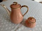 Boch Keralux koffie kan en suikerpot roze-wit-goud, Antiek en Kunst, Antiek | Servies los, Ophalen