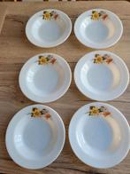 Servies : 6 diepe  borden J.A.J pyrex / Engeland, Ophalen of Verzenden, Zo goed als nieuw, Bord(en)