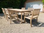 Grote Teak Tuinset Tafel 240 + 6 armleun stoelen, Tuin en Terras, Tuinsets en Loungesets, Ophalen
