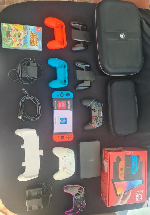 Nintendo oled + accesoires + game, Games en Spelcomputers, Spelcomputers | Nintendo Switch, Zo goed als nieuw, Switch OLED, Ophalen of Verzenden