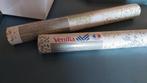 Vintage lot de 2 rouleaux de papier peint vinyle Venilia, Huis en Inrichting, Stoffering | Behang, Ophalen, 10 tot 25 m², Wit