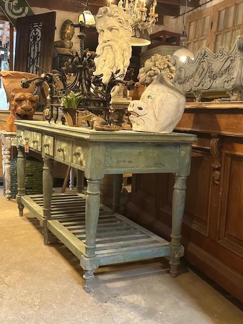 antieke tafel stoffentafel dressoir oude keukeneiland, Antiek en Kunst, Antiek | Meubels | Tafels, Ophalen of Verzenden