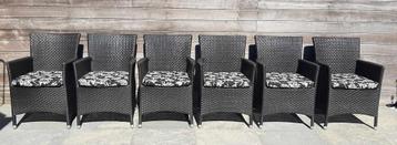 6x Varaschin terrasstoelen met kussens beschikbaar voor biedingen