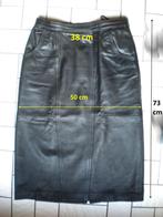 Zwarte leren rok maat 42, Zwart, Maat 42/44 (L), Ophalen of Verzenden, Zo goed als nieuw