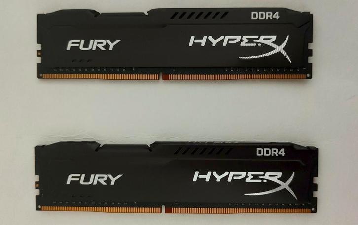 HyperX FURY DDR4 RAM 2x4gb, Computers en Software, RAM geheugen, Zo goed als nieuw, DDR4, Ophalen