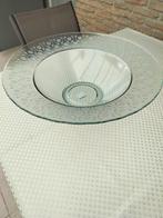 Glazen Bowl met bewerkte rand, Ophalen of Verzenden, Zo goed als nieuw