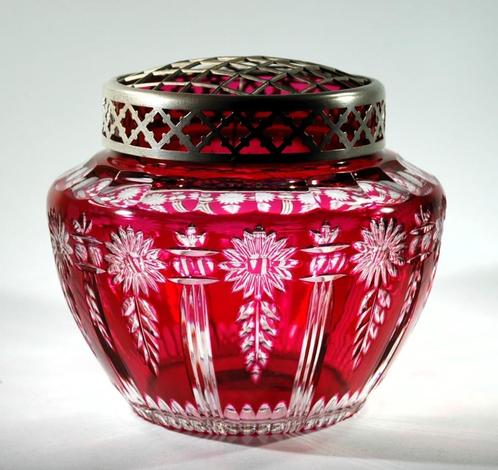 Val Saint Lambert - Vaas Boule à Fleurs  VSL  Val St Lambert, Antiek en Kunst, Antiek | Glaswerk en Kristal, Ophalen of Verzenden
