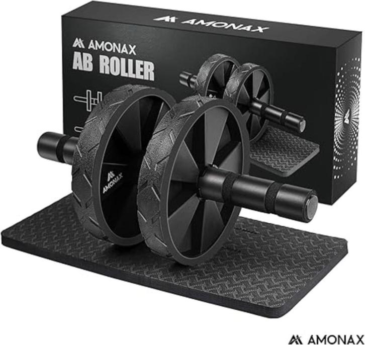 Buikroller Ab Wheel | zwart | buikspierwiel | Nieuw, Sport en Fitness, Fitnessmaterialen, Nieuw, Buikspierwiel, Armen, Buik, Rug