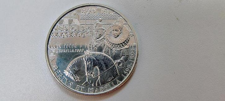 500 fr Albert II  Bruxelles ville européenne de la culture, Postzegels en Munten, Munten | België, Losse munt, Zilver, Zilver