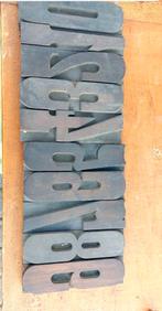 10 Chiffres d'imprimerie anciens en bois" Typographie ", Enlèvement ou Envoi